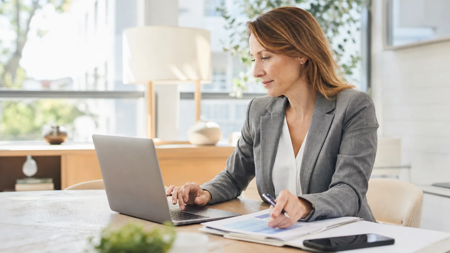 Responsable RH calculant les indicateurs de l'index de l'égalité professionnelle femmes-hommes
